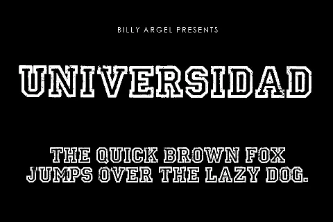 UNIVERSIDAD PERSONAL USE font