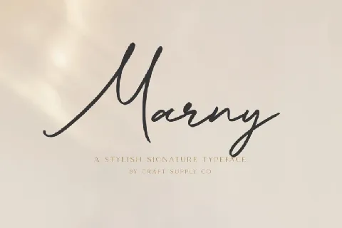 Marny Signature font