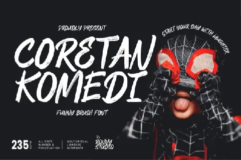 Coretan Komedi font