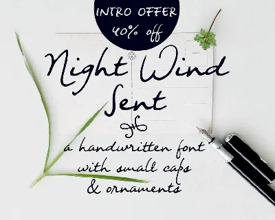 Night Wind Sent Sample Free font