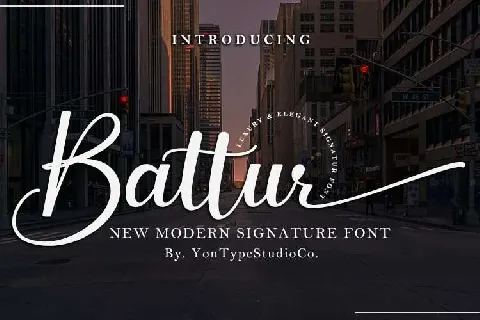 Battur Modern Signature font