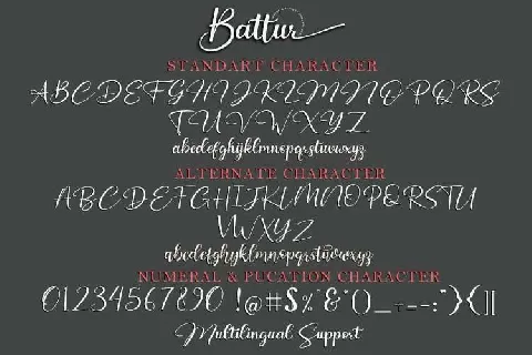 Battur Modern Signature font