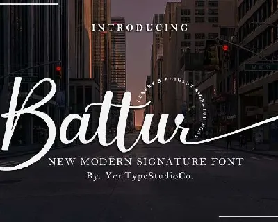 Battur Modern Signature font