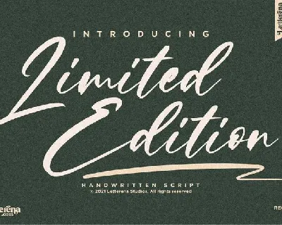 Limited Edition font