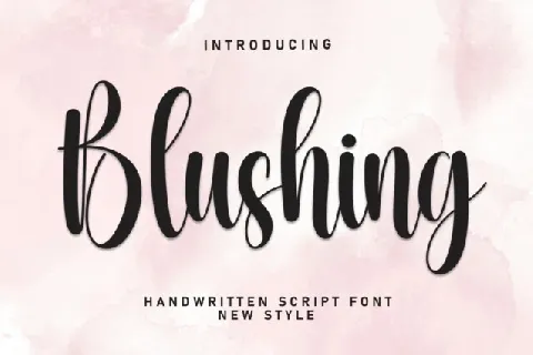 Blushing Script font