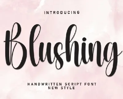 Blushing Script font