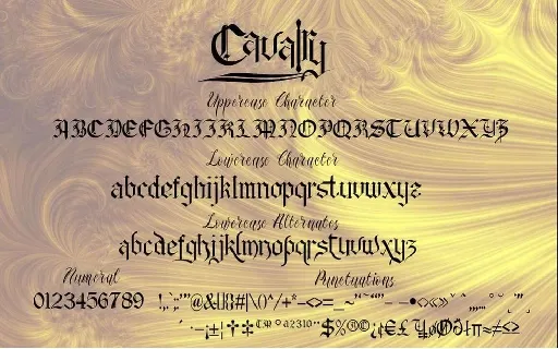 Cavalry font