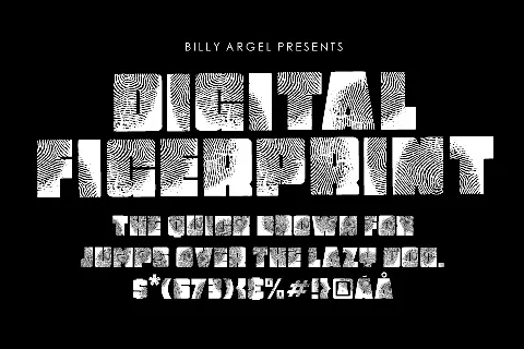 DigItAl FingerpRINT PERSONAL US font