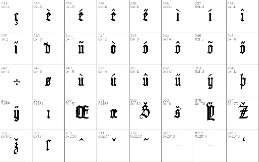 Pommern Gotisch font