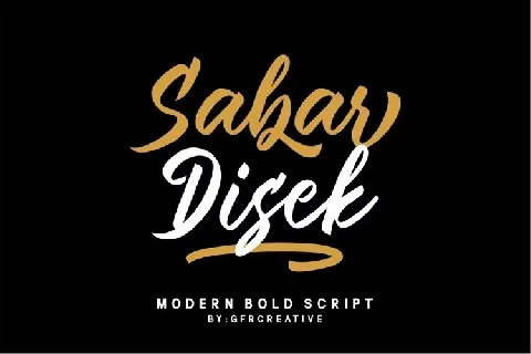 Sabar Disek font