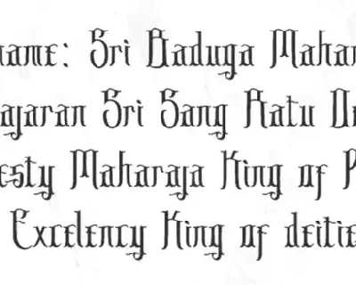 Sribaduga font