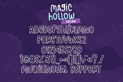Magic Hollow font