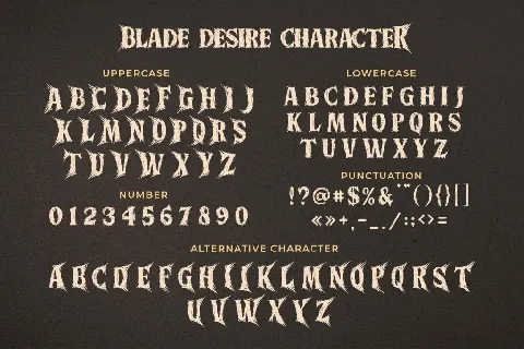 Blade Desire font