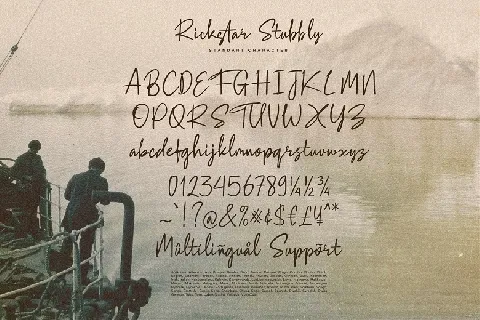 Rickstar Stubbly font