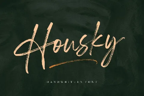 Housky Brush font