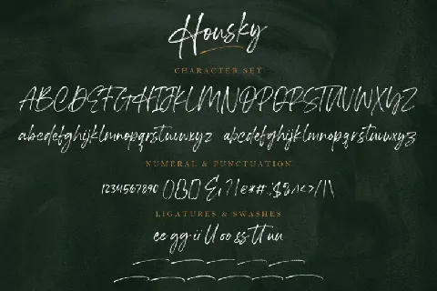 Housky Brush font