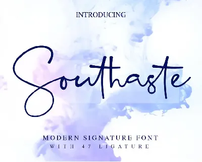 Southaste Signature font