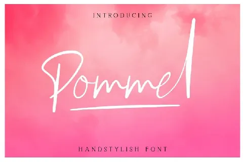 Pommel Handstylish font