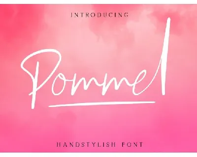 Pommel Handstylish font