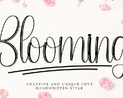 Blooming Script font