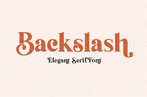 Backslash Serif Typeface font