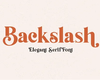Backslash Serif Typeface font