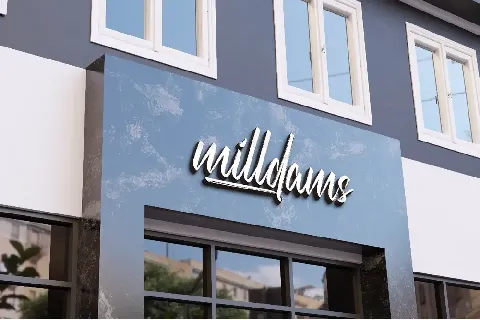 Milldams Demo font