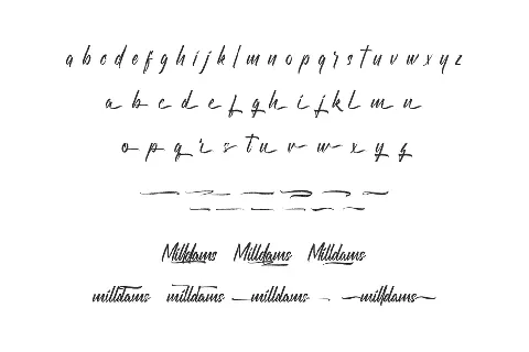 Milldams Demo font