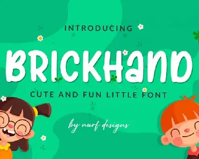 Brickhand Display font