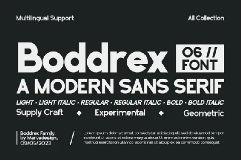 Boddrex font