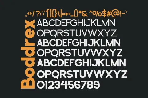 Boddrex font