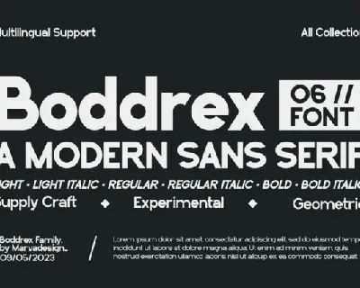 Boddrex font