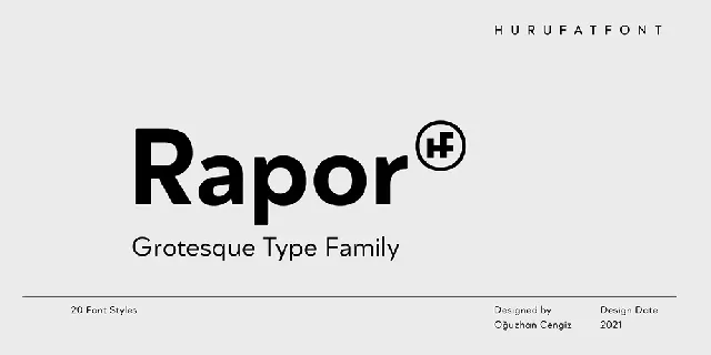 Rapor Family font