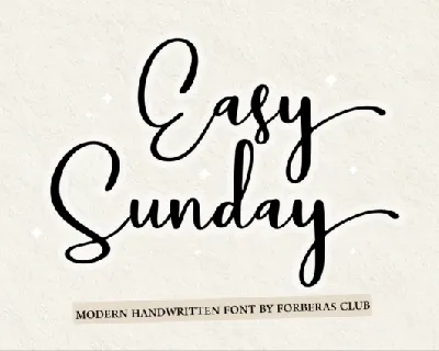 Easy Sunday font