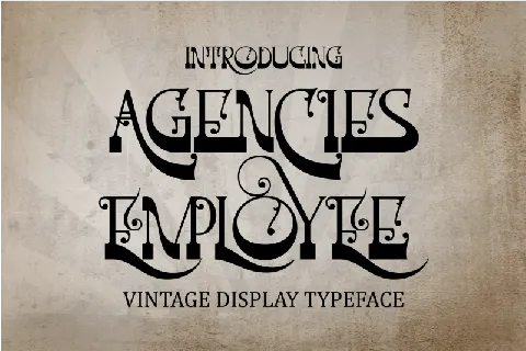 Agencies Employee font