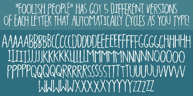 Foolish People DEMO font