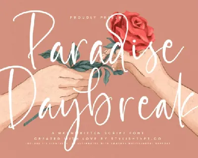 Paradise Daybreak Script font