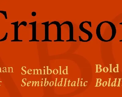 Crimson Text Family font