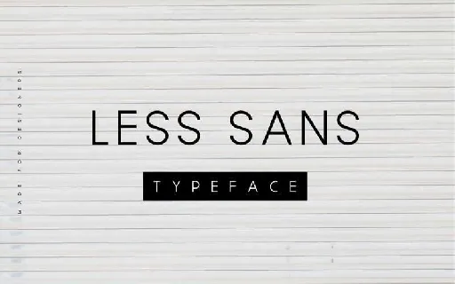 Less Sans Minimal font