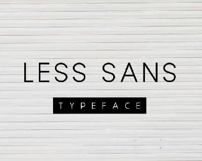 Less Sans Minimal font