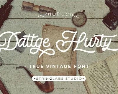 Dattge Hurty Monoline Retro font