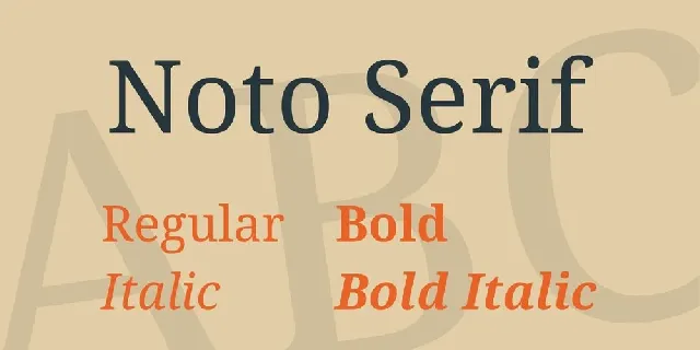 Noto Serif Family font