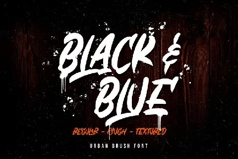 Black & Blue Brush font