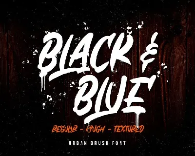 Black & Blue Brush font