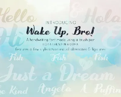 Wake Up Bro font