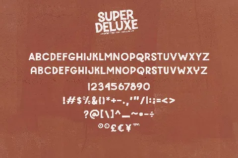 Super Deluxe font