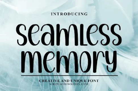 Seamless Memory Display font