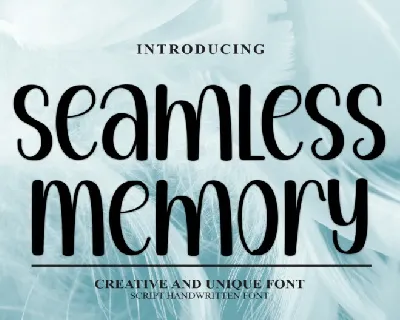 Seamless Memory Display font
