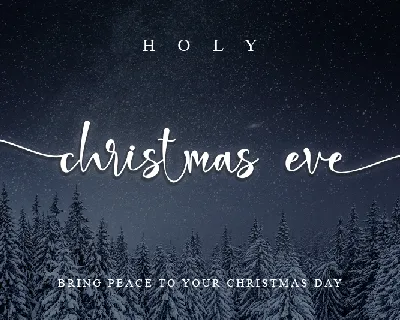 holi christmas eve font