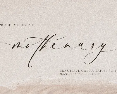 Mothenary font